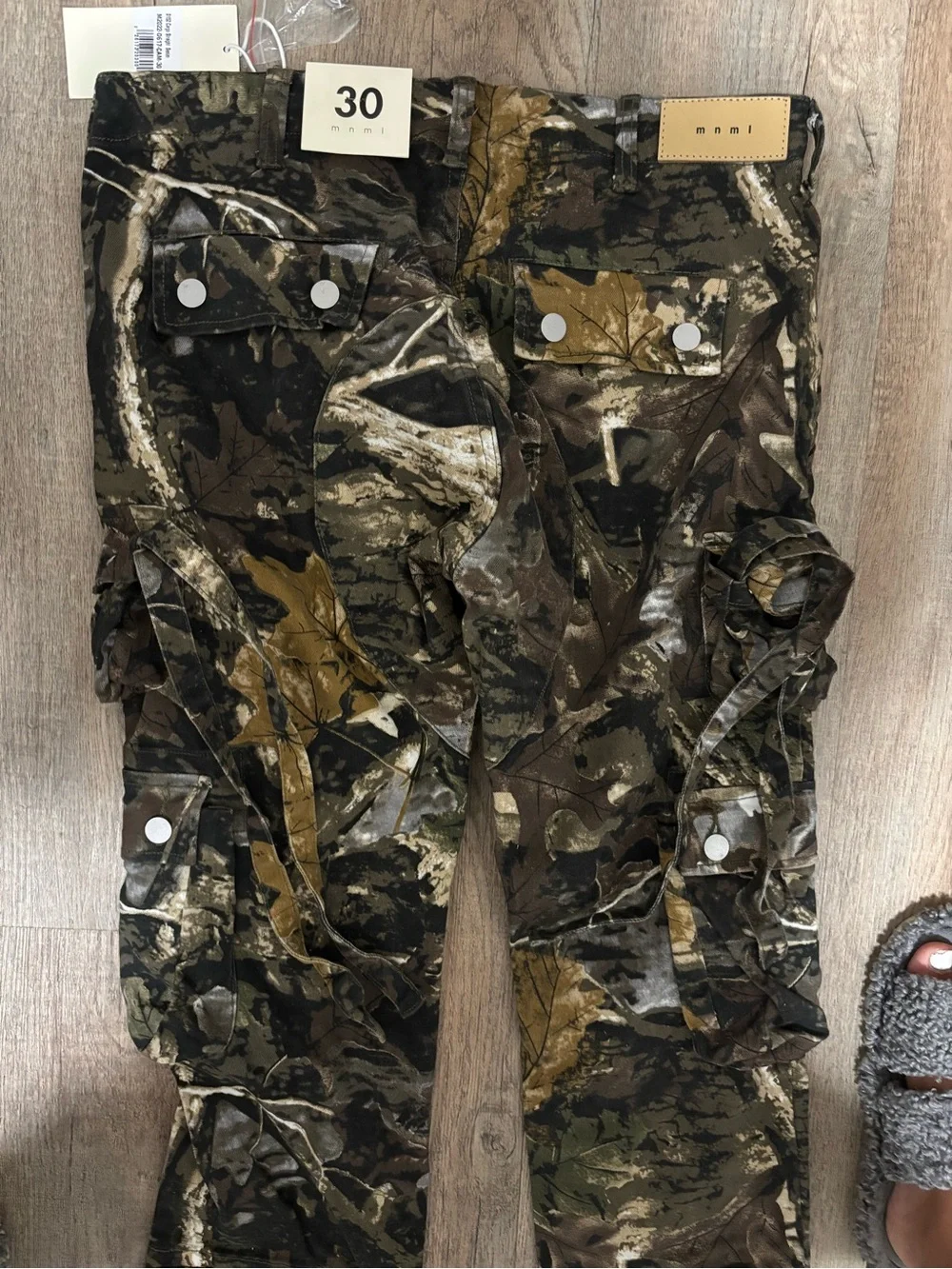 MNML Men's Camo Cargo Pants in Brown, Green & Black